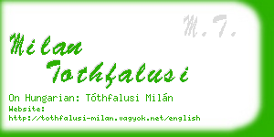 milan tothfalusi business card