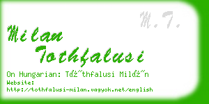 milan tothfalusi business card